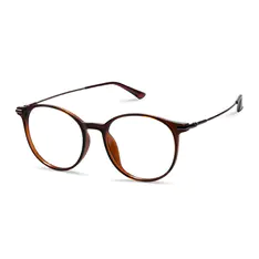 Round Transparent Brown Eyeglasses