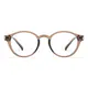 Round Transparent Brown Eyeglasses