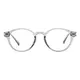 Round Transparent Gray Eyeglasses