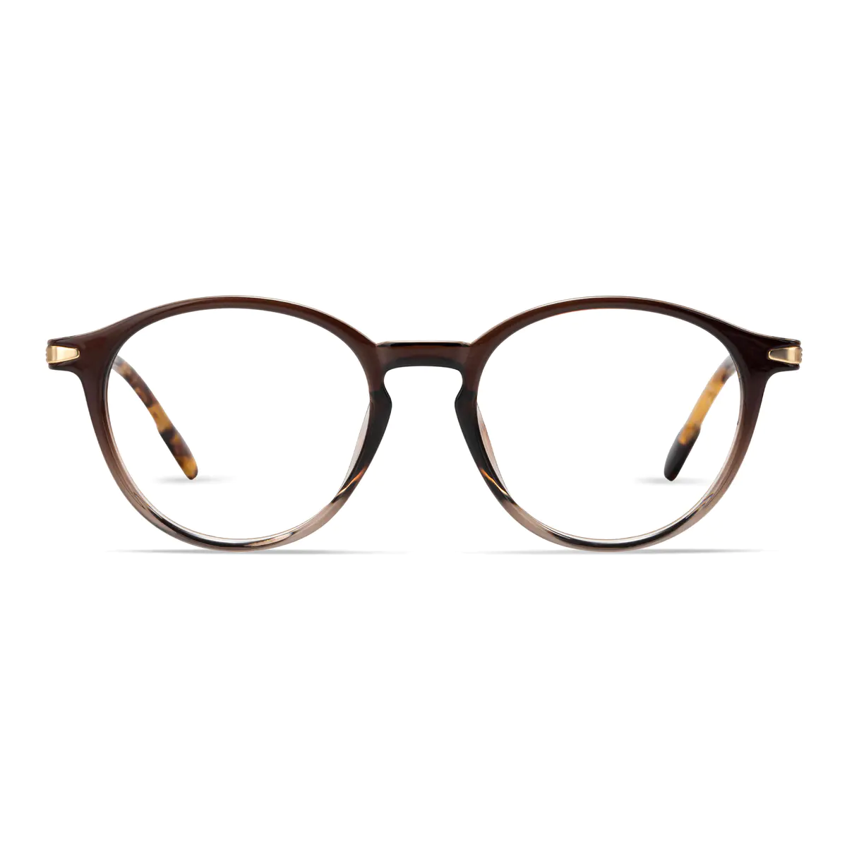 Round Brown Eyeglasses