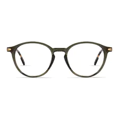 Round Transparent Olive Eyeglasses
