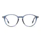 Round Transparent Blue Eyeglasses