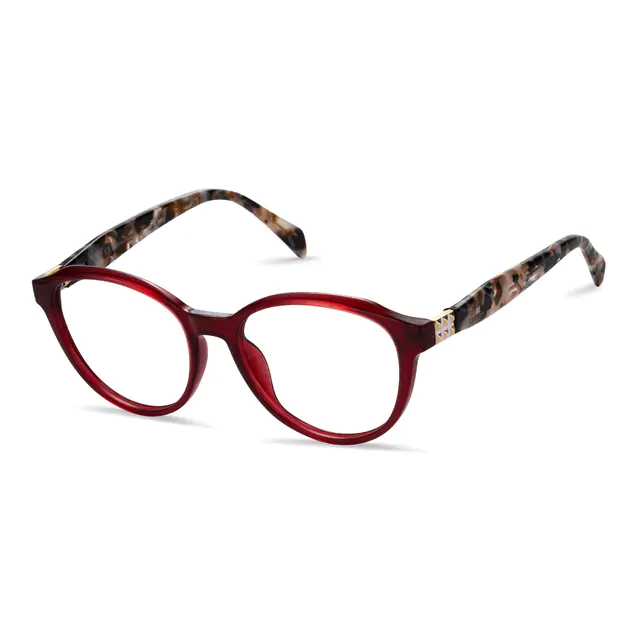 Cat-eye Red/Tortoiseshell Eyeglasses