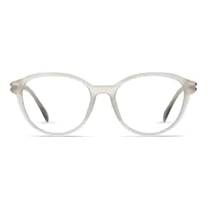 Cat-eye White/Gray Eyeglasses