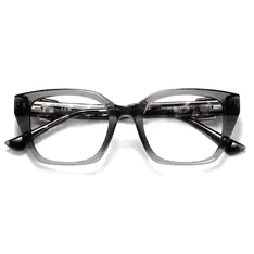 Square Transparent Gray Eyeglasses
