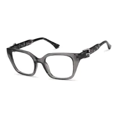 Square Transparent Gray Eyeglasses