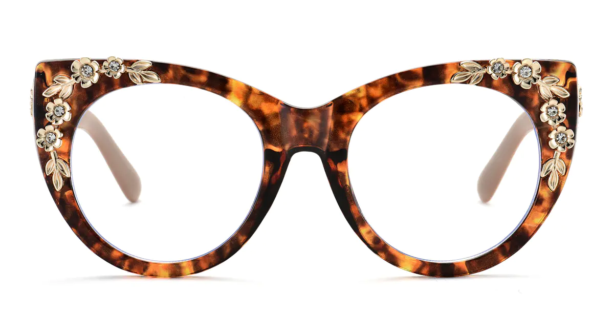 Cat-eye Tortoiseshell/Pink Eyeglasses