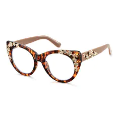 Cat-eye Tortoiseshell/Pink Eyeglasses