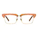 Browline Transparent Brown Eyeglasses