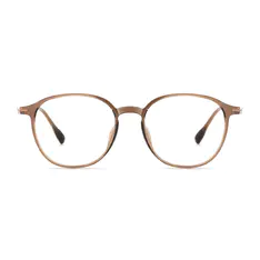 Round Light Brown Eyeglasses