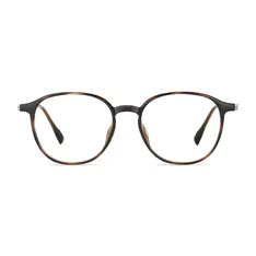 Round Dark Brown Eyeglasses