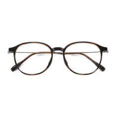 Round Dark Brown Eyeglasses