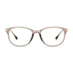 Cat-eye Transparent Brown Eyeglasses