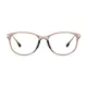 Cat-eye Transparent Brown Eyeglasses