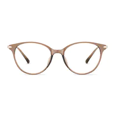 Cat-eye Transparent Brown Eyeglasses