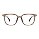 Square Transparent Brown Eyeglasses