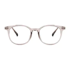 Square Transparent Brown/Rose Gold Eyeglasses