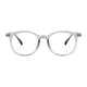 Square Transparent Brown/Rose Gold Eyeglasses