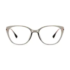 Cat-eye Transparent Gray Eyeglasses
