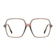 Square Transparent Brown Eyeglasses