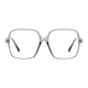Square Transparent Gray Eyeglasses