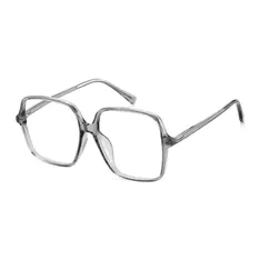 Square Transparent Gray Eyeglasses