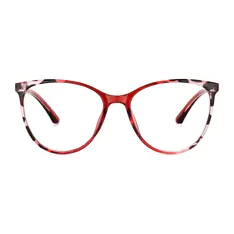 Cat-eye Transparent Red Eyeglasses