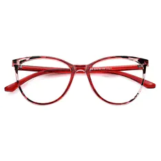 Cat-eye Transparent Red Eyeglasses