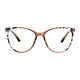 Cat-eye Transparent Brown Eyeglasses
