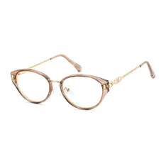 Cat-eye Transparent Brown Eyeglasses