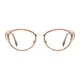 Cat-eye Transparent Brown Eyeglasses