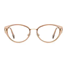 Cat-eye Transparent Brown Eyeglasses