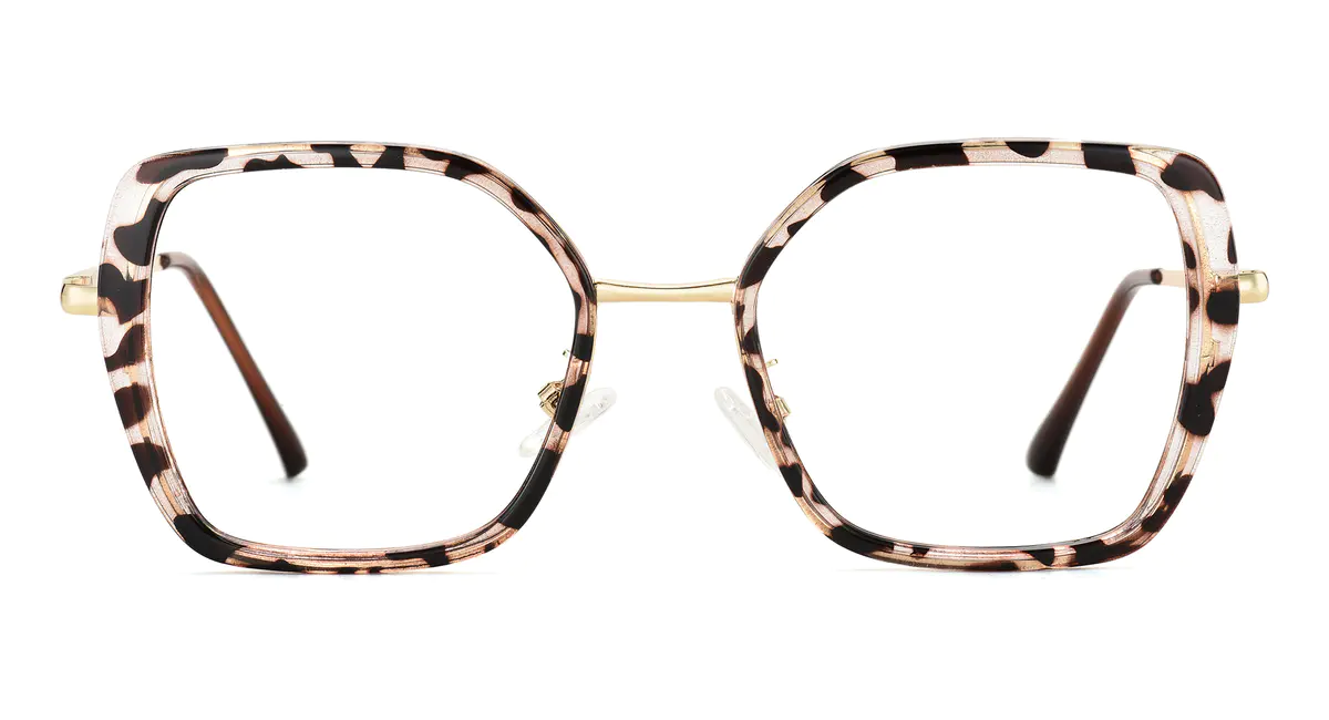 Square Tortoiseshell/Gold Eyeglasses
