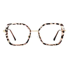 Square Tortoiseshell/Gold Eyeglasses