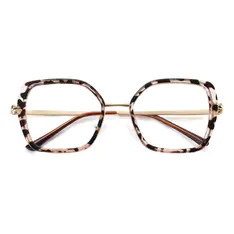Square Tortoiseshell/Gold Eyeglasses