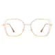 Square Amber/Gold Eyeglasses