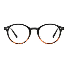 Round Black/Tortoiseshell Eyeglasses