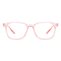 Rectangle Transparent Pink Eyeglasses