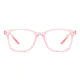 Rectangle Transparent Pink Eyeglasses