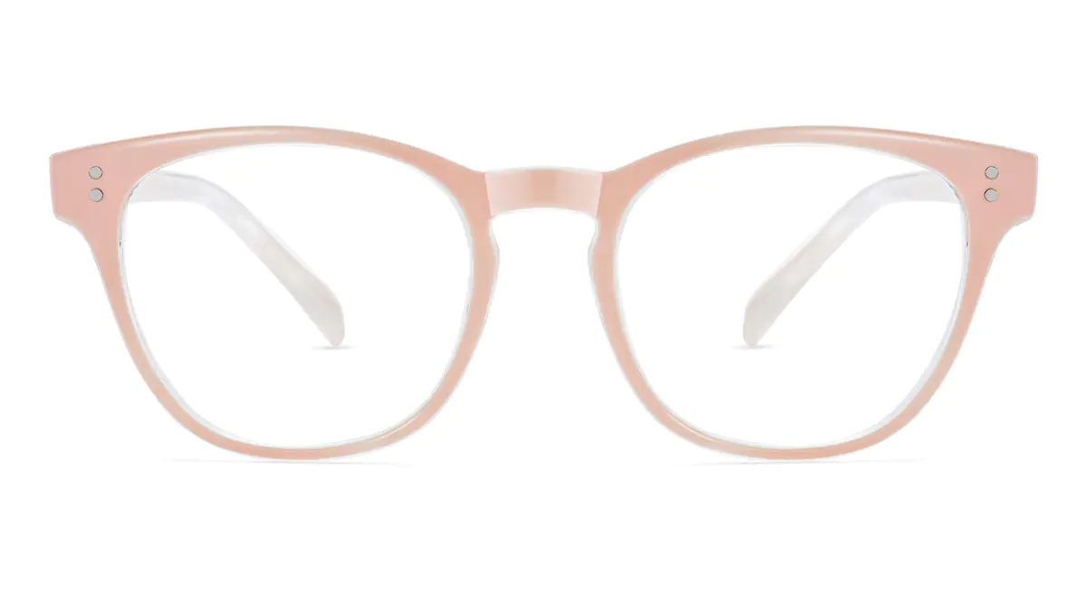 Square Pink/Clear Eyeglasses