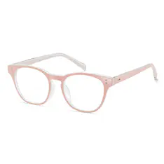 Square Pink/Clear Eyeglasses