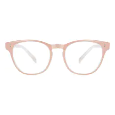 Square Pink/Clear Eyeglasses