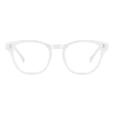 Square White Eyeglasses