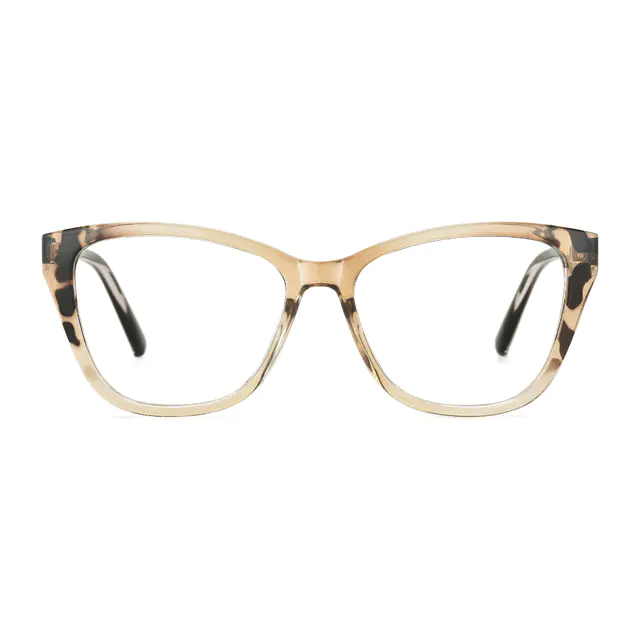Cat-eye Transparent Amber Eyeglasses