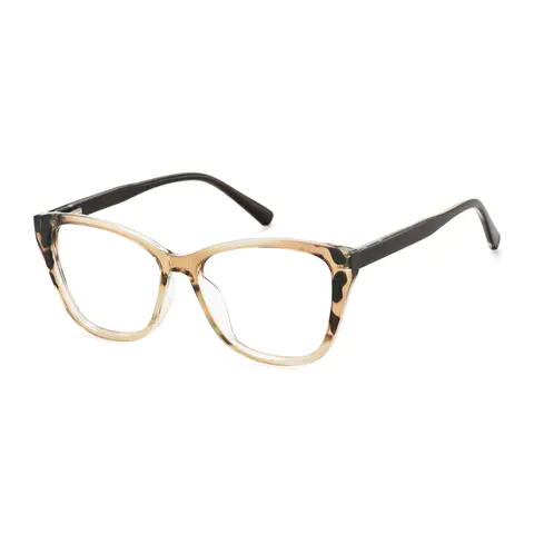 Cat-eye Transparent Amber Eyeglasses