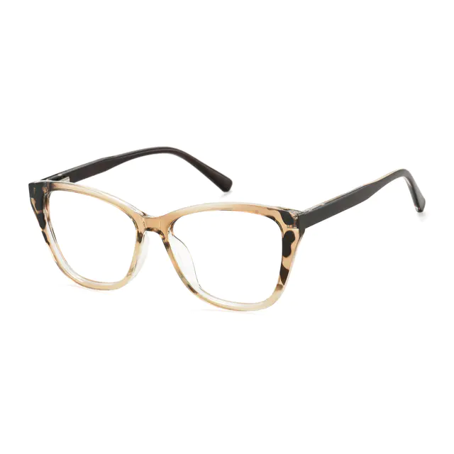 Cat-eye Transparent Amber Eyeglasses