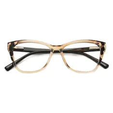 Cat-eye Transparent Amber Eyeglasses