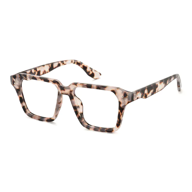 Square Ivory Tortoiseshell Eyeglasses