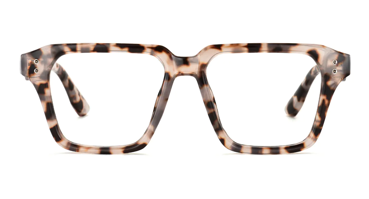 Square Ivory Tortoiseshell Eyeglasses