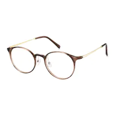 Round Transparent Brown Eyeglasses